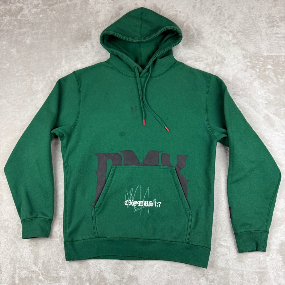 DMX Shoe Palace Hoodie Men L Green Pullover Rap Hip Hop Exodus 1:7 Streetwear